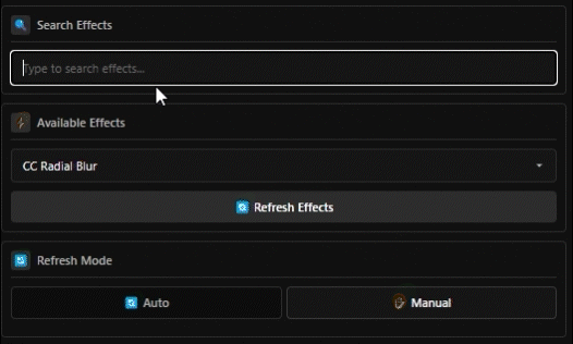 Effect Remover Pro real-time effect search