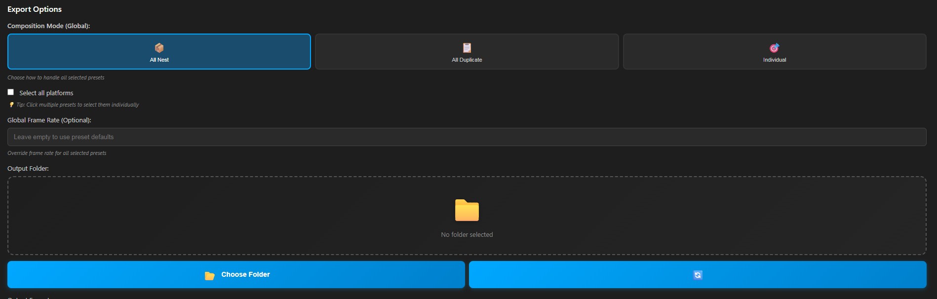 Social Exporter export and Render Queue workflow